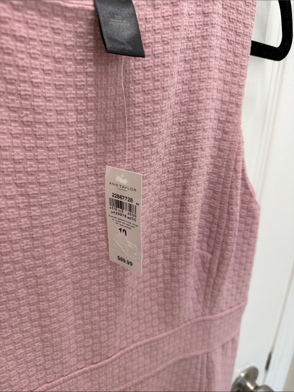 Ann Taylor Factory Dusty Rose Textured Sheath Dress - Picture 2 of 10